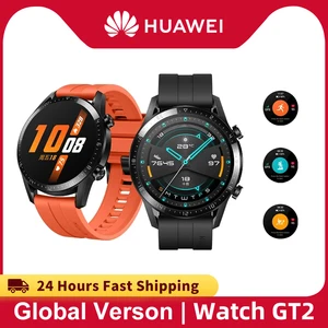Huawei watch gt2 gt 2 global version gps 14 days working waterproof phone smart call heart rate tracker for android ios راقب ver 1 Item image