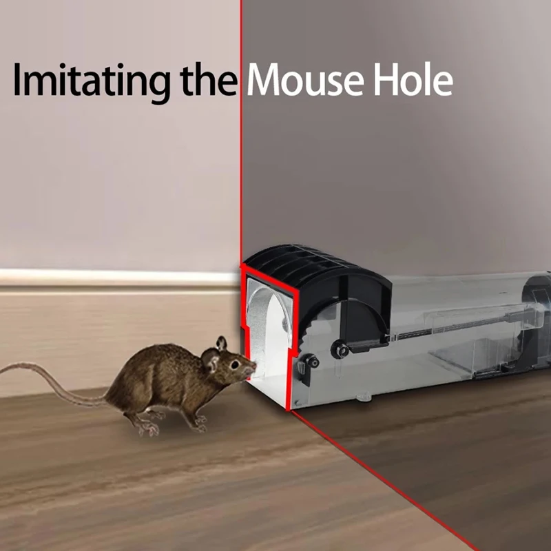

1pcs Mouse Trap Humane Rodent Catcher Catches Mice Alive Transparent Smart Mouse Trap No Kill Live Catch Mousetrap Accessories