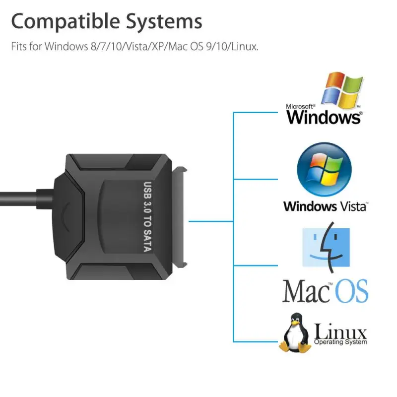 Переходник с USB 3 0 на SATA 2 1 5 дюйма Гбит/с|Компьютерные кабели и разъемы| |