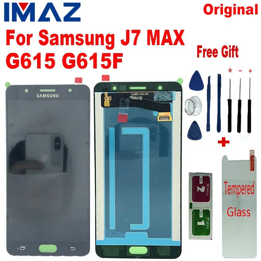 IMAZ Original 1920X1080 5.7" G615 LCD For Samsung Galaxy J7 MAX LCD Display Touch Screen Digitizer Assembly For g615 G615F LCD
