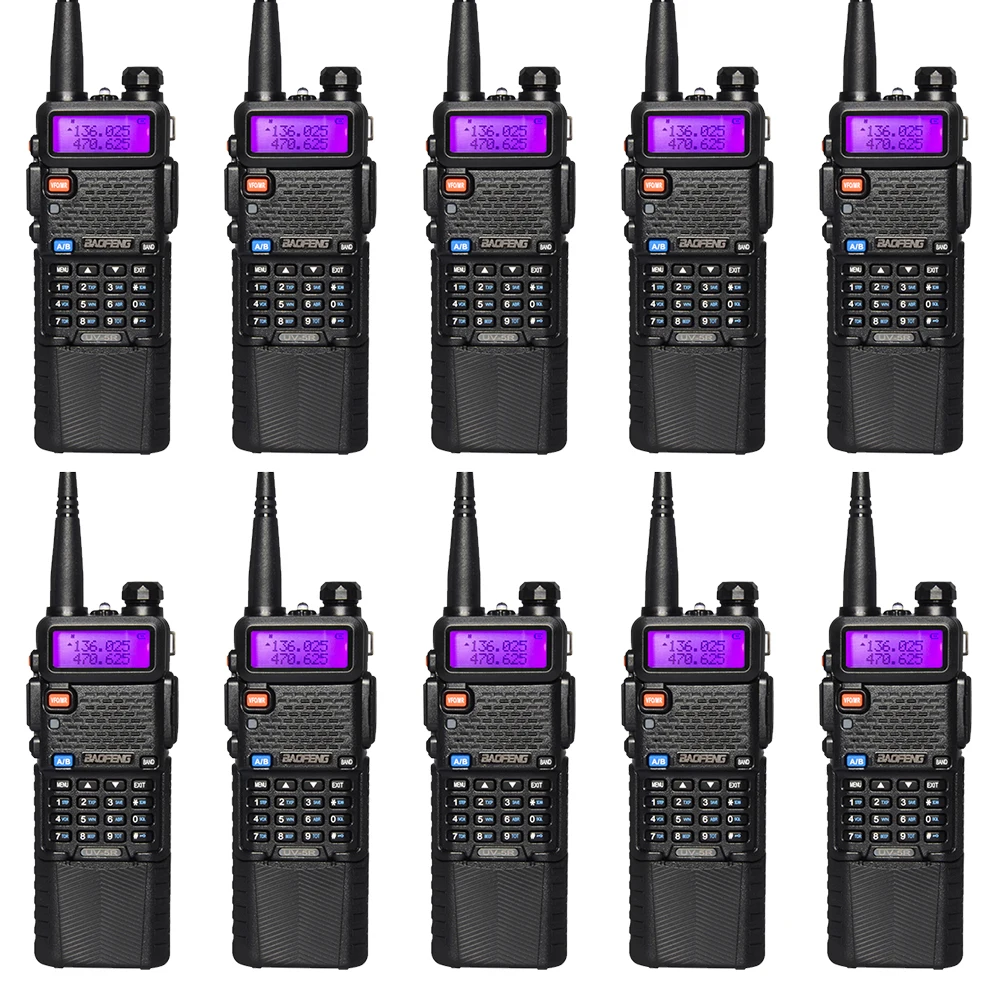 10 шт. Baofeng UV 5R рация 128 двухдиапазонный передатчик портативное радио