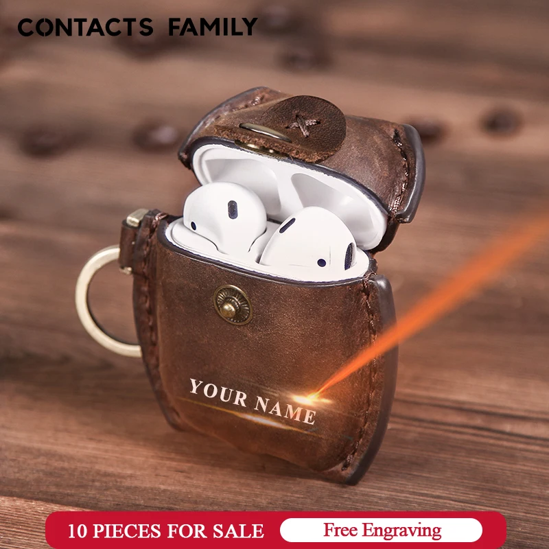 Чехол для наушников Airpods кожаный чехол Роскошный Apple AirPods 2 Funda Air pods наушники