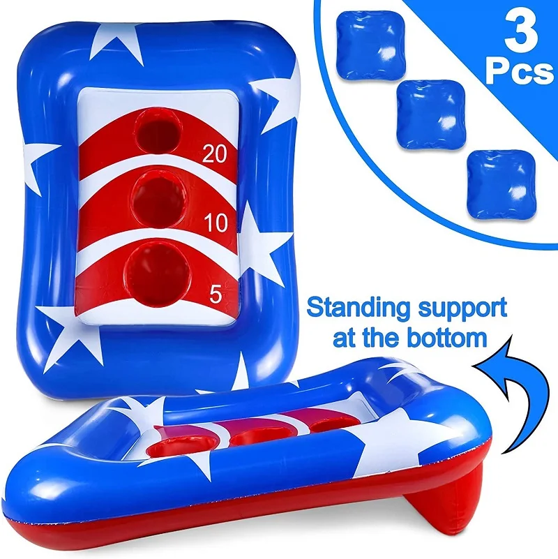 

Inflatable Pool Ring Toss Games Swimming Pool Toys Floating Toss Game for Kids Adults Summer Pool Party Water Outdoor Beach Toys