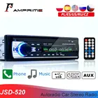Авторадио AMPrime JSD-520, стерео магнитола для автомобиля с Bluetooth, FM-радио, Aux выходом, SD-картой, USB, автомагнитола 1 din, мультимедийный плеер с MP3, 12 В