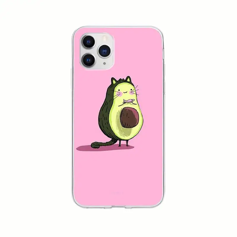 

Boys Funny Avocado Transparent Cell Phone Cover Clear Case For Huawei P20 P40 Lite P30 Pro P Smart 2019 Nova 3e 6 Se