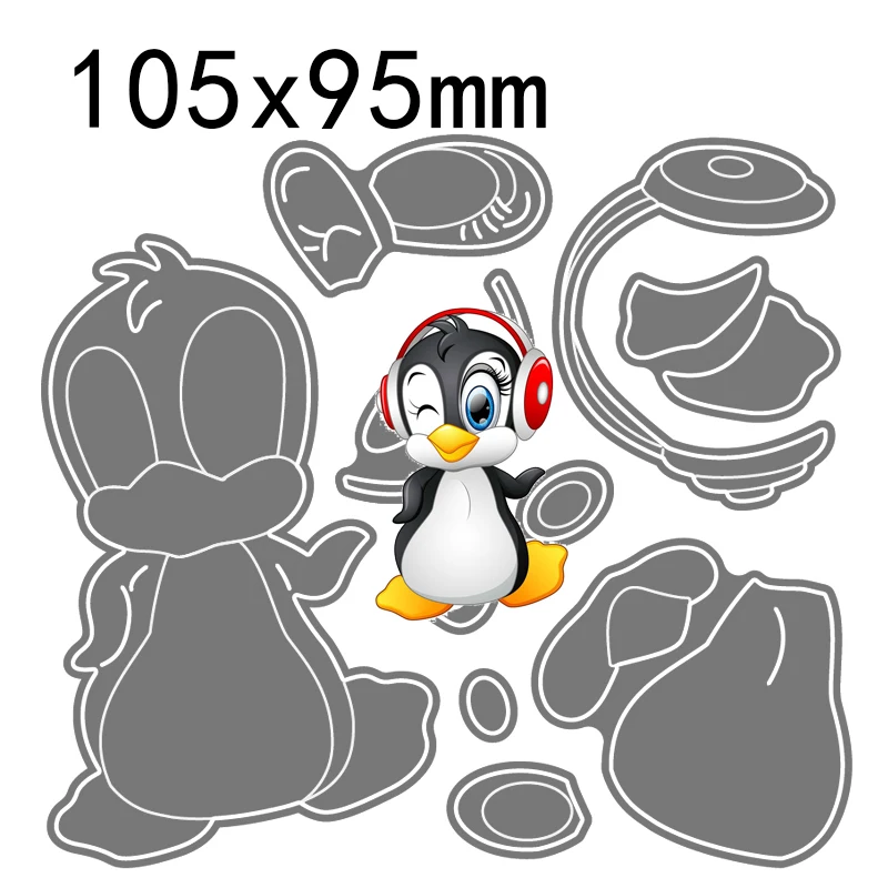 Материал для скрапбукинга музыкальный Пингвин 2022 новые металлические