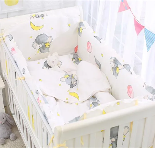 

6/9pcs Crib Bumpers Newborns Cot Protector Baby Kids Cotton baby room decoration Nursery bedding 120*60/120*70cm