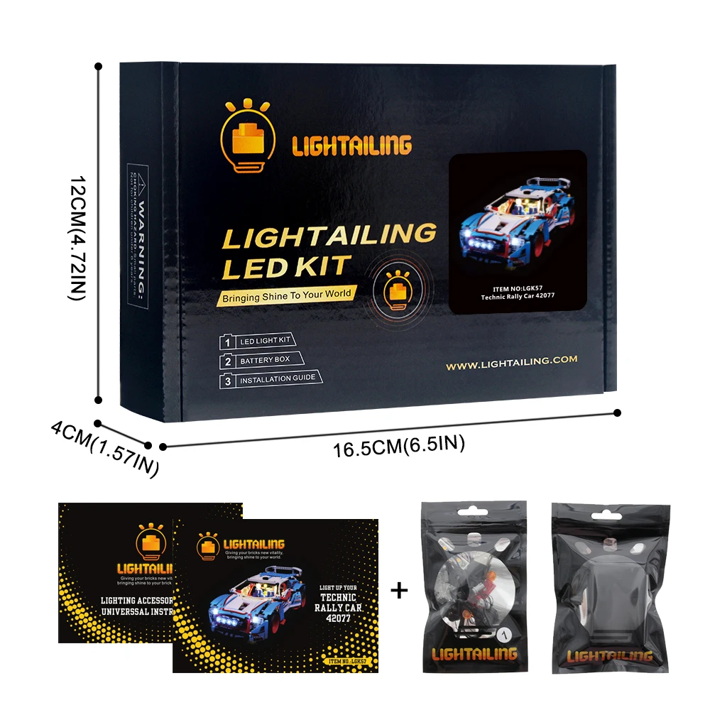LED Light Set LIGHTAILING светодиодный светильник комплект для Technic Rally автомобильный светильник ing набор совместим с 42077(не включает модель - Цвет: LED Light Set