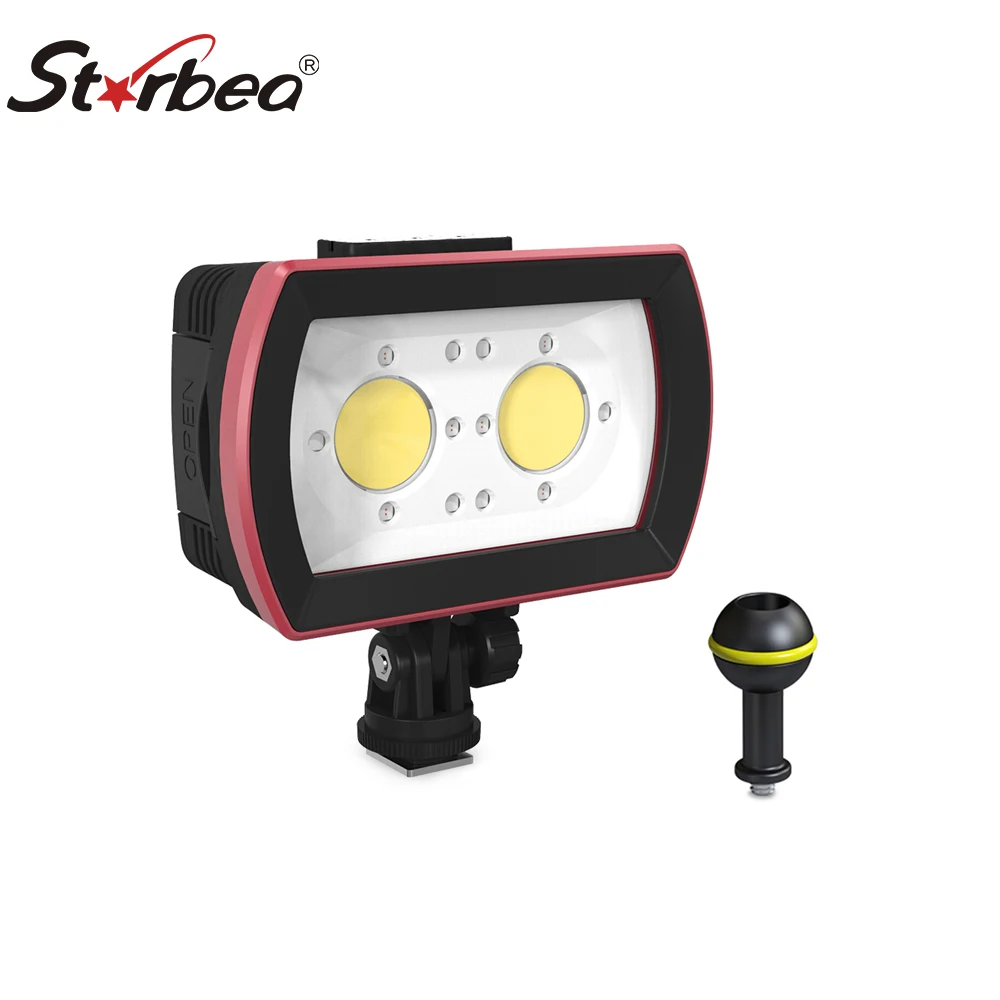 

3500LM Fill Light With Optical Fiber Trigger Function Waterproof LED Camera Phone Flash Underwater Diving Photography Accessory