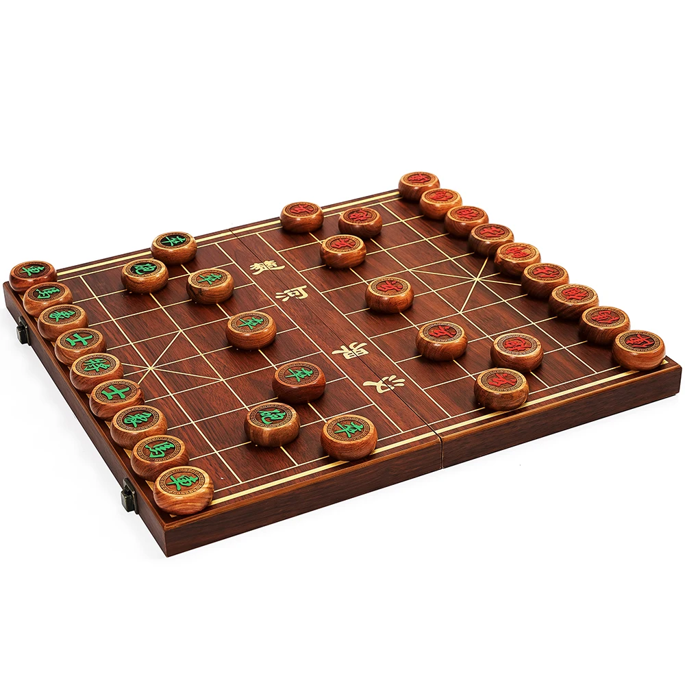 

Minimalist Chinese Chess Tournament Wooden Crafted Classic Chinese Chess Party Games Travel Jogos Tabuleiro Chess Games BG50XQ