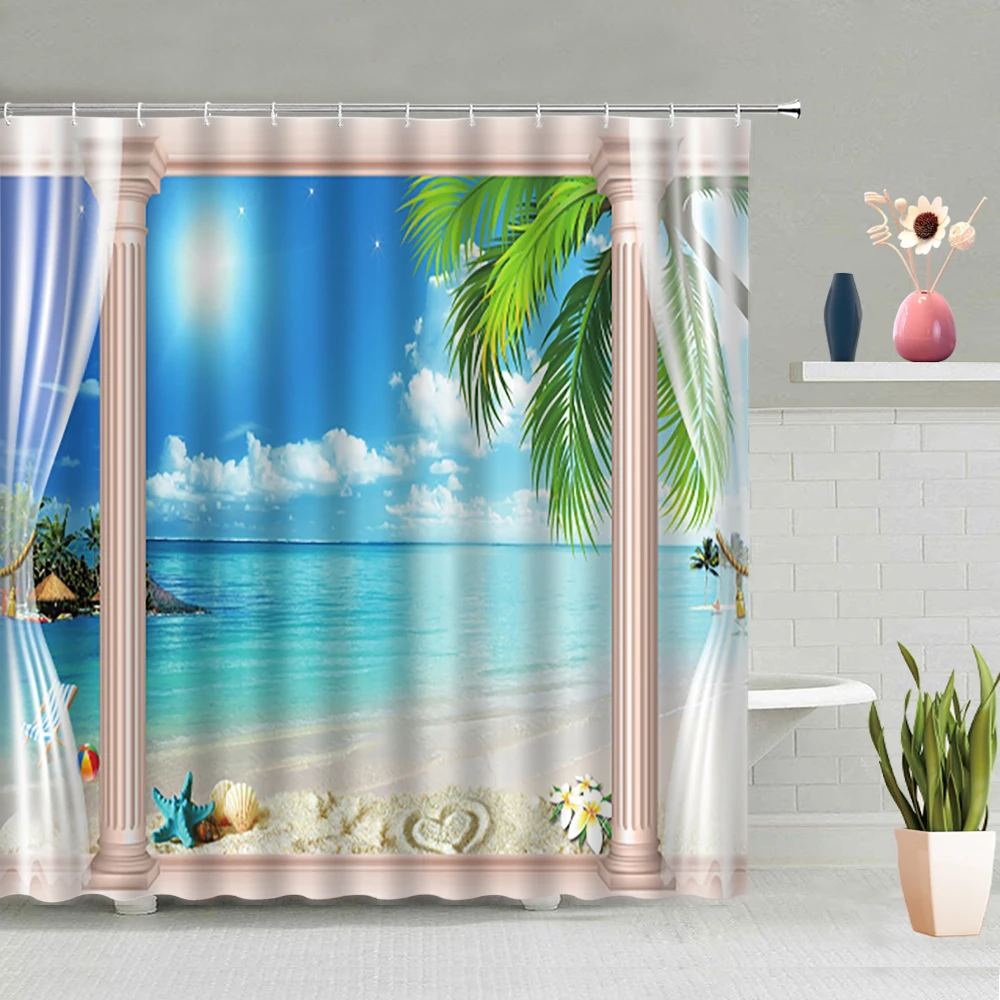 

Занавеска для душа на окно с крючками