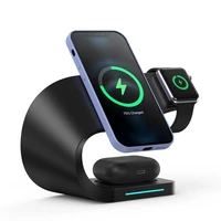 Magnetic Wireless Charger Fast Charging Holder For IPhone 12 13Pro MAX 11 Xs Samsung Three-in-one Desktop Stand For Apple