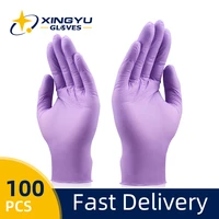 hot sales nitrile gloves xingyu puple household food grade mechanic laboratory gloves disposable nitrile protective gloves
