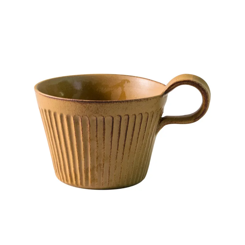 

Stoneware European Coffee Cup Handmade Retro Coffee Cup Espresso Cup Home Ceramic Coffee Cup Afternoon Tea
