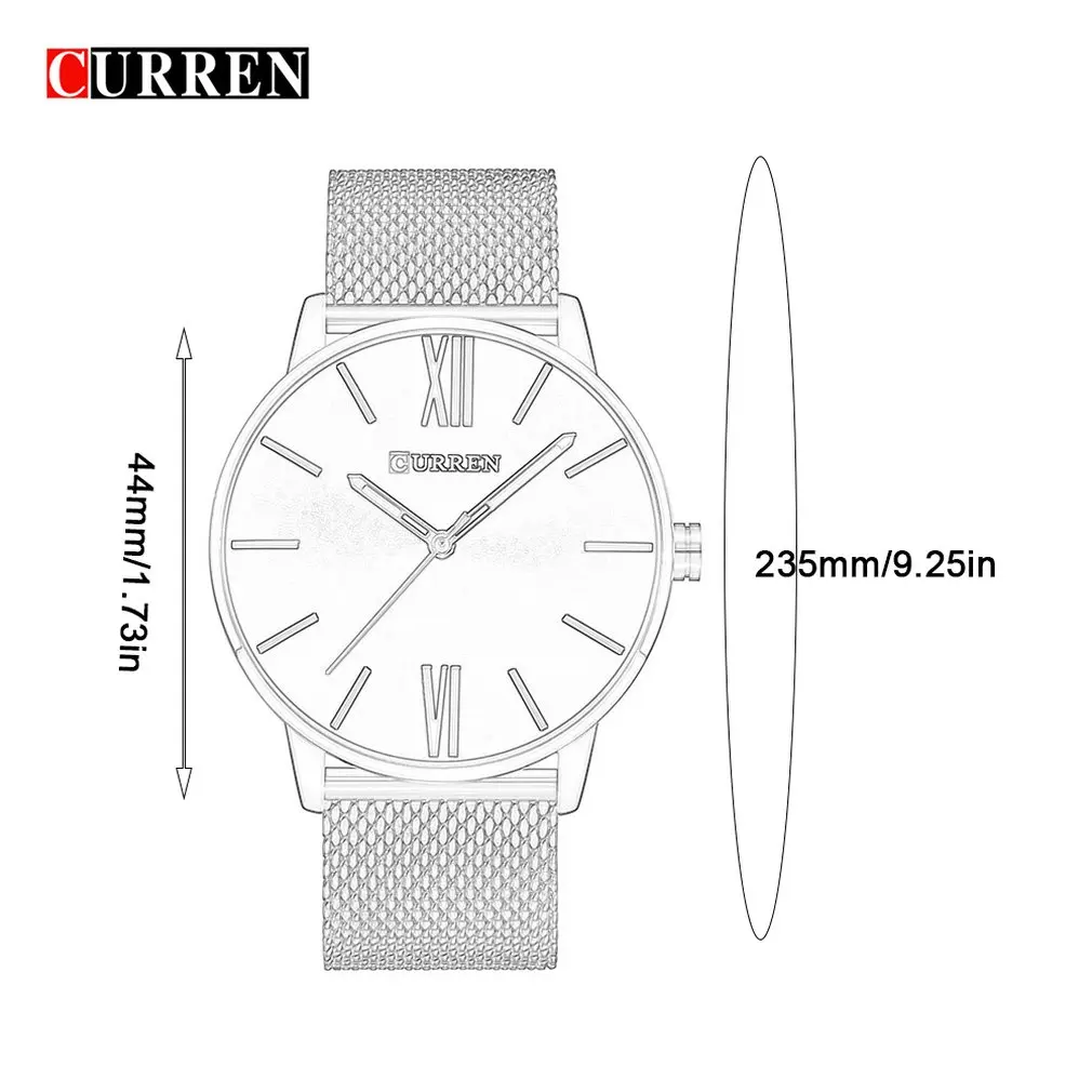 

Men's Watch Fine Steel Belt Watch Waterproof Ultra-Thin Watch Quartz 2019 new