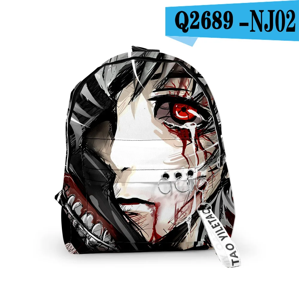 Токийский Гуль Kaneki Ken рюкзак школьные сумки для путешествий маленькие с лентой и