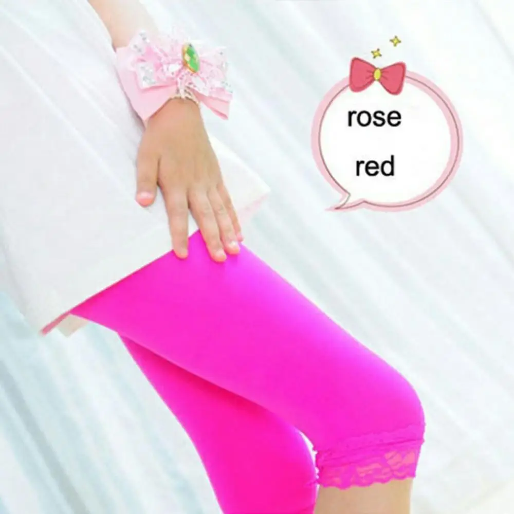 Rose Red Детские эластичные штаны для девочек; Разноцветные эластичные штаны с рюшами; Вельветовая Одежда для девочек; От 5 до 10 лет Одежда для девочек - Цвет: Rose Red