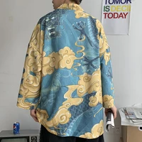 2021 japanese kimono shirts men streetwear hip hop full printed cardigan harajuku vintage summer oversized fashion shirt jacket