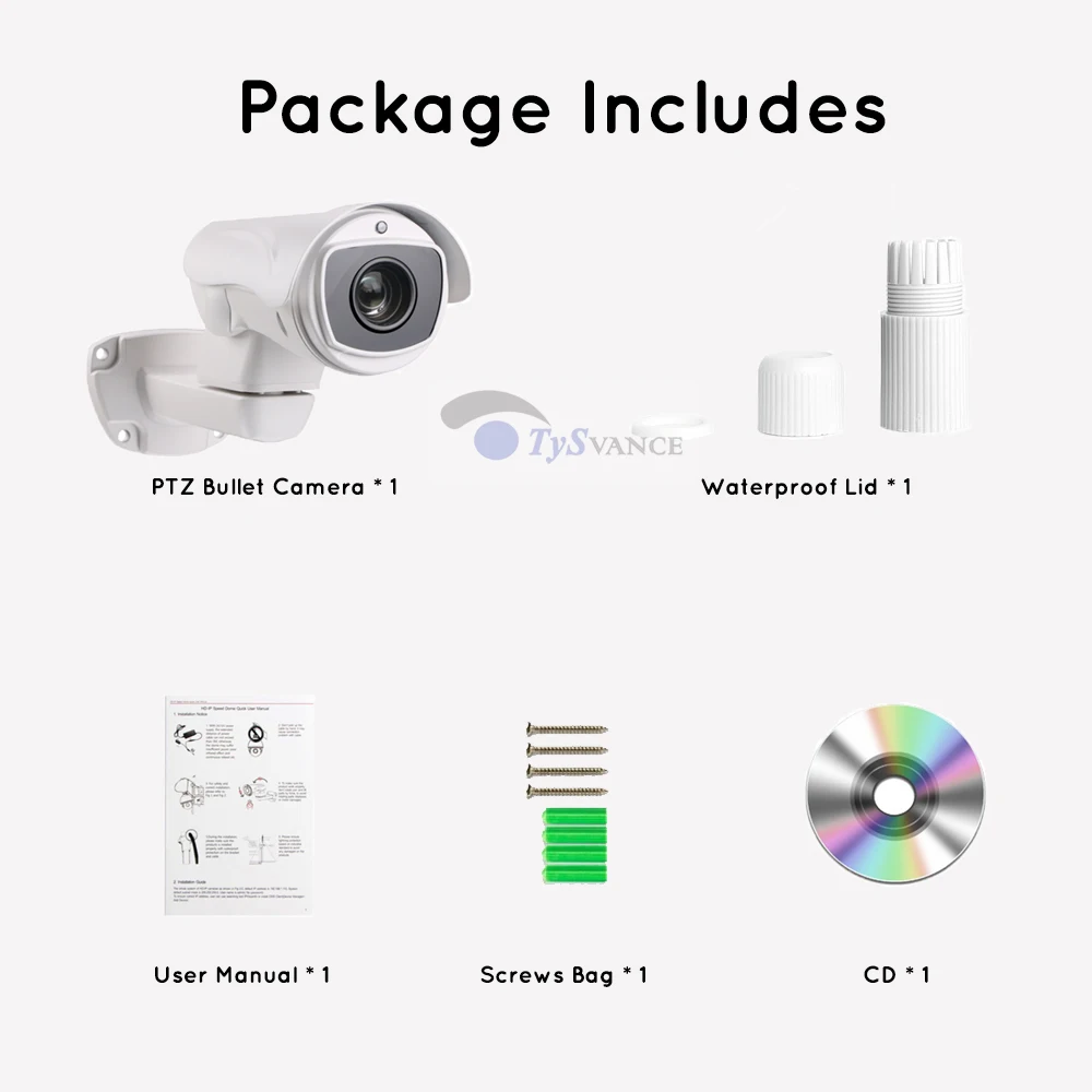 Smart 1080P HD 5MP 2.0MP POE PTZ Bullet IP камера Pan Tilt 10X 4X оптический зум ИК водонепроницаемый 2MP CCTV камера видеонаблюдения
