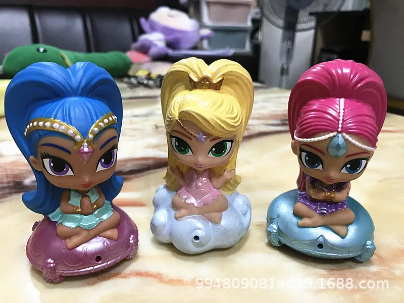 3pcs New princess Shimmer action figures Fashion Shine sister flexible glue doll Bathing toy set gifts for girls baby  Игрушки и