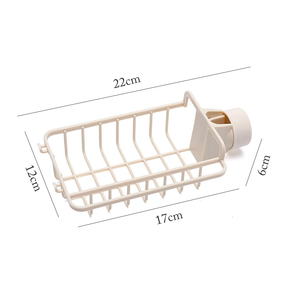 

Innovative Japanese Style Kitchen Faucet Rack Plastic Sponge Holder Rag Sink Storage Drain Shelf Kitchen Cleaning Draining Rack