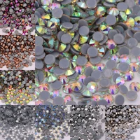 multi color ss3 ss30 crystal glass glitter rhinestones flatback hot fix stones for sewing fabric decoretion