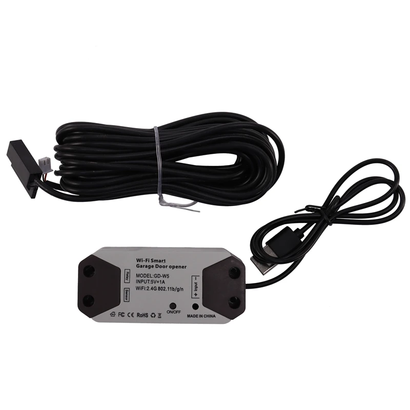 1 Pcs Black Wifi Smart Switch Car Garage Door Opener Home Automation Kit Remote Control for Ewelink APP Work with Alexa Google |