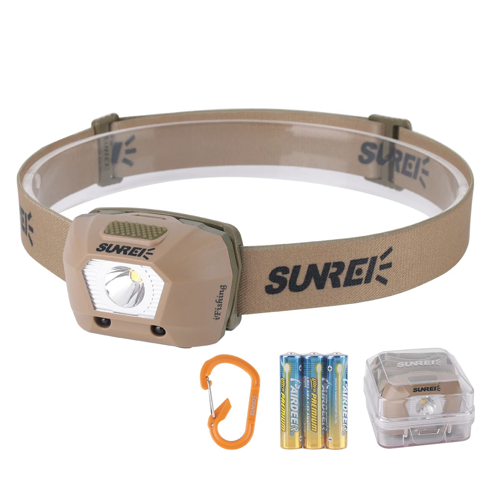 Фонарь налобный светодиодный водонепроницаемый 3 режима с датчиком движения |