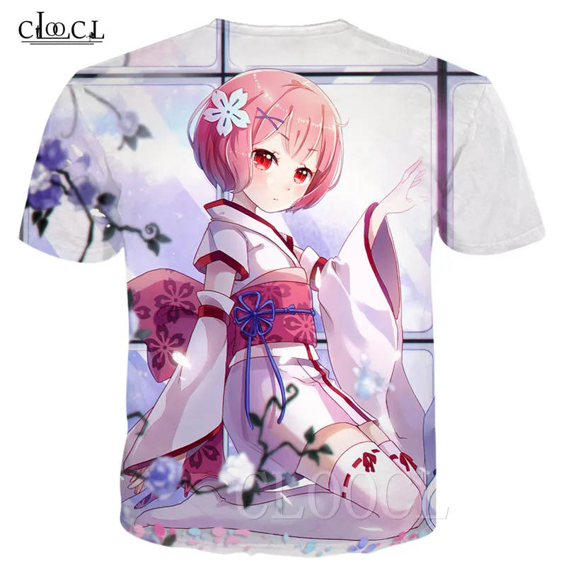 Футболка с рисунком из аниме Re:Zero кара хаджимеру Isekai Seikatsu футболки для косплея