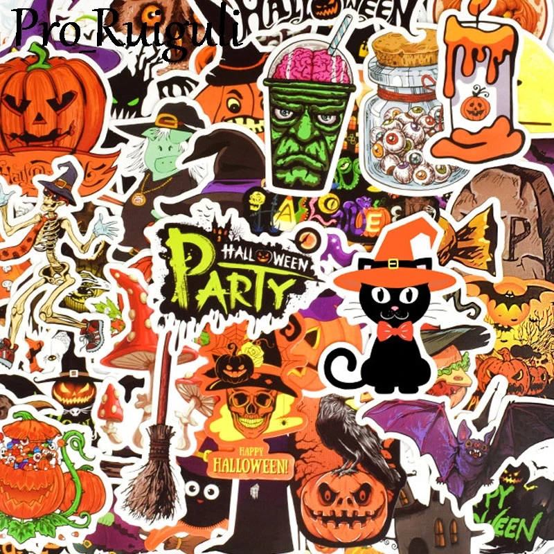 50 шт. и надписью &quotHappy Halloween&quot наклейки для скрапбукинга &quotсделай сам&quot
