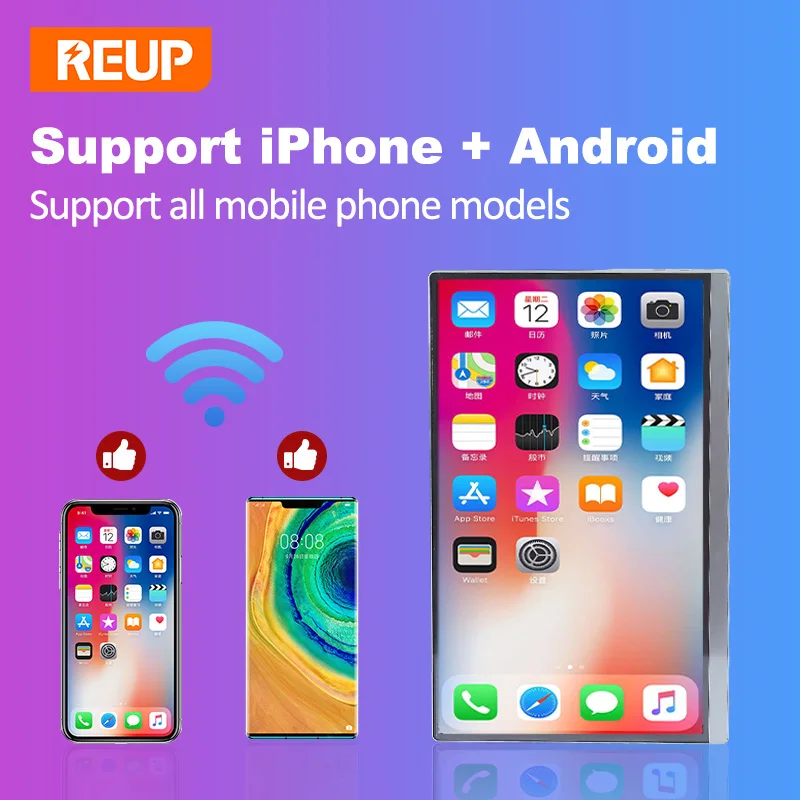 Портативный монитор REUP 12 5 дюйма 4K с сенсорным экраном Гравитационный датчик