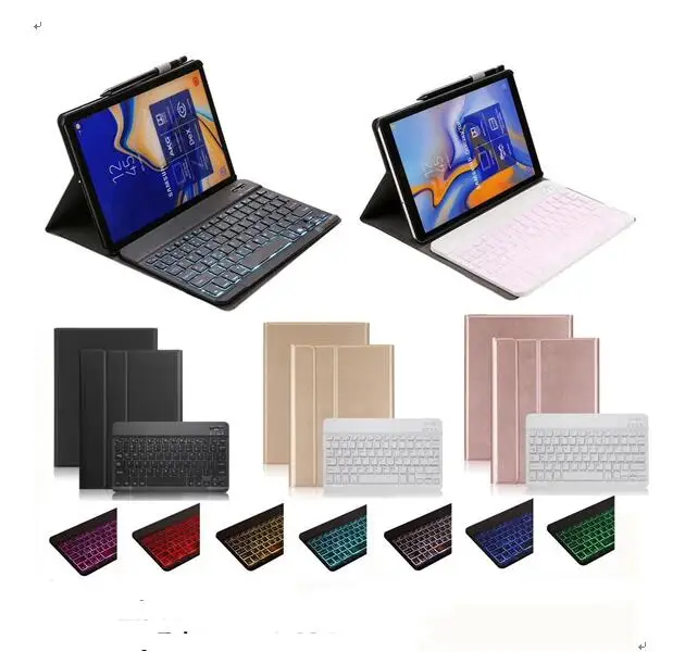 

Backlit Light Keyboard PU Stand Case for Huawei MediaPad T3 10 9.6inch AGS-L09-L03 W09 Tablet Led Bluetooth Keyboard Cover + Pen