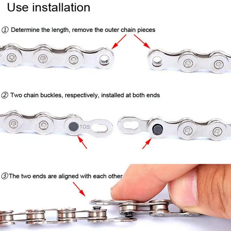 

5 Pair Bike Chain Quick Link Mountain Bicycle Bike Chain 7 Master Quick 8 10 11 Speed For 6 Connector 9 Link Missing Connec A3Z0