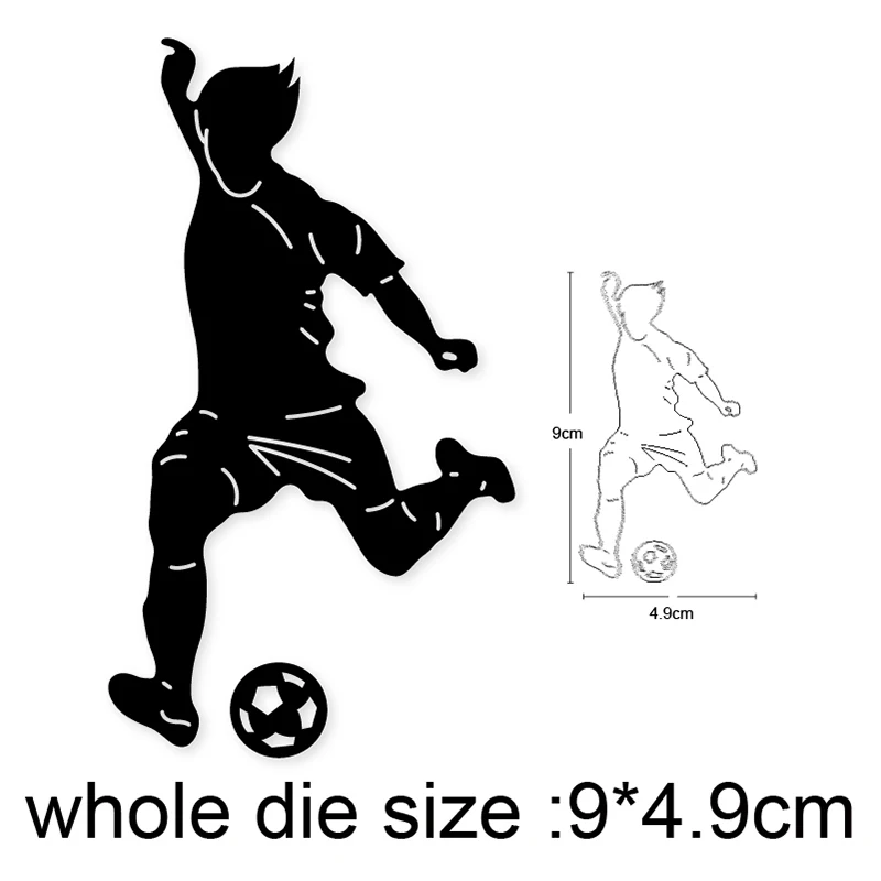 Металлические штампы для мужчин играющих в футбол рукоделия скрапбукинга