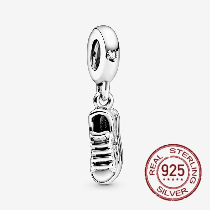 

2020 Newest 925 Sterling Silver Sneakers, simple pendant DIY Beads Fit Original Pandora Charm Bracelet Jewelry Making