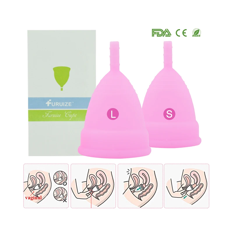1pcs Menstrual Cup and 1pcs Sterilizer Cup Sterilizing Collapsible Cups to Clean Copa Menstrual Recyclable Foldable Cup