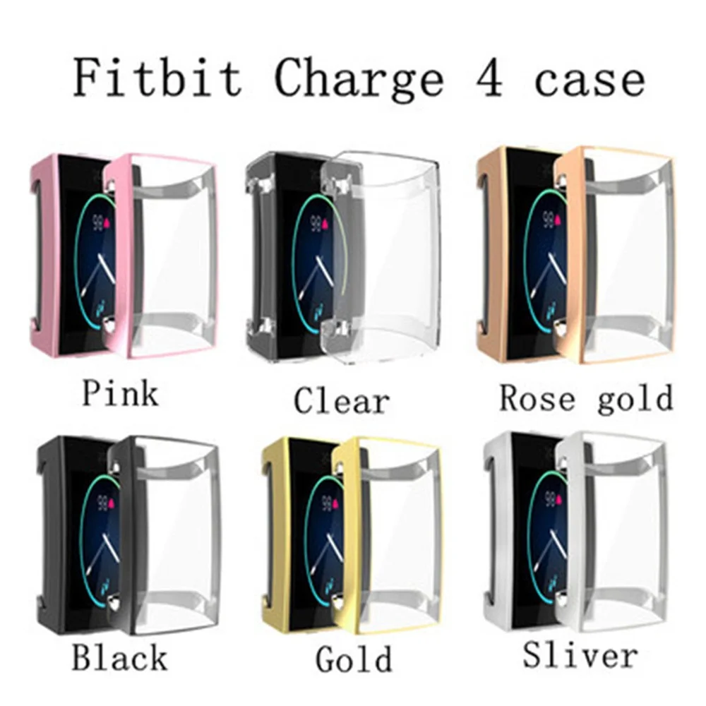 1 шт. защитный чехол для Fitbit Charge 4 3 с покрытием из ТПУ 360 Degreen полная защита экрана