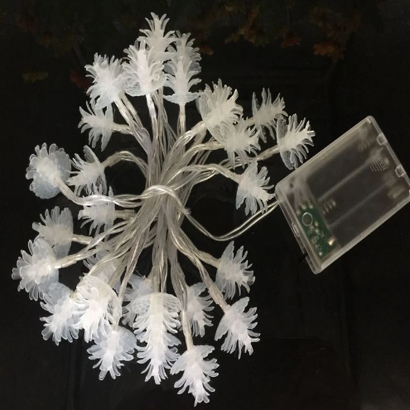 Pine cone LED Fairy String Lights 2M/5M/10M Battery Operated Christmas Garland light for Holiday Wedding Party Home Decorative | Лампы и
