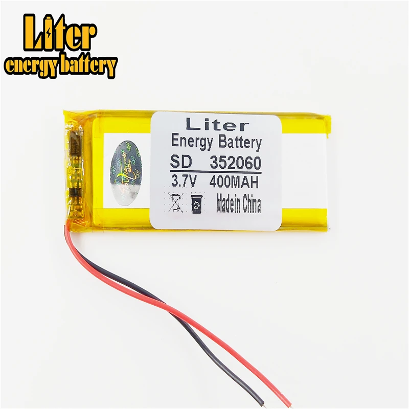 

Polymer 352060 400mah Bluetooth audio visual doorbell device Haircut mosquito lithium battery factory direct supply