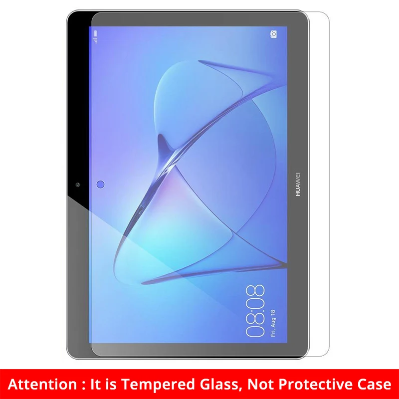 Чехол для huawei MediaPad T3 10 AGS-L09/W09/L03 Honor Play Pad 2 T3 9,6 планшет Funda подставка из искусственной кожи чехол для huawei T3 10 чехол - Цвет: Glass Film(Not Case)