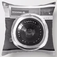 personalized stylish camera vintage style best printing unique throw pillows square concealed zipper pillowcases