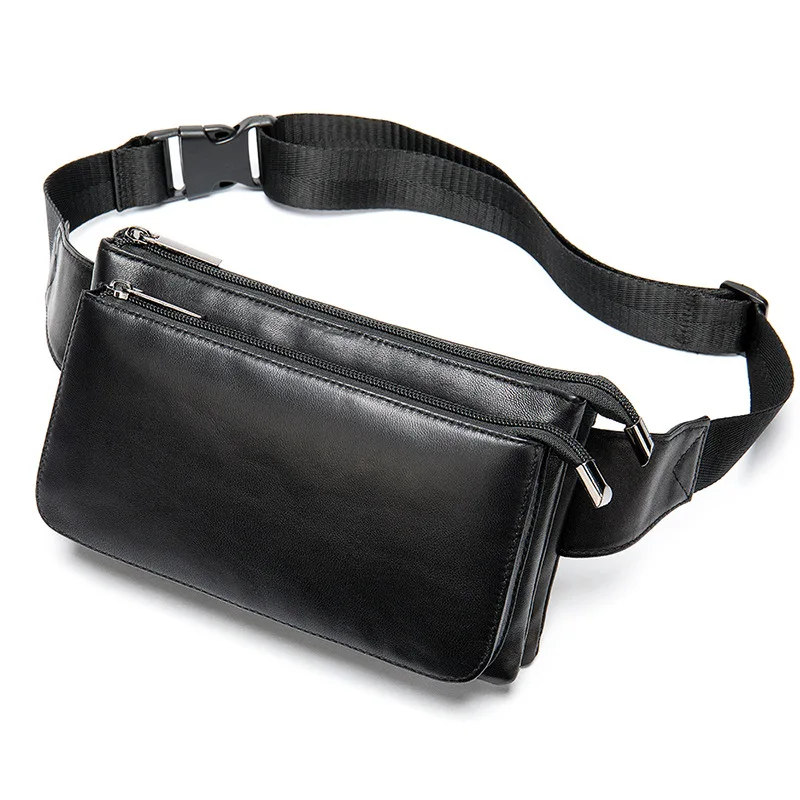 Брендовая мужская Наплечная поясная сумка модная нагрудная из натуральной кожи