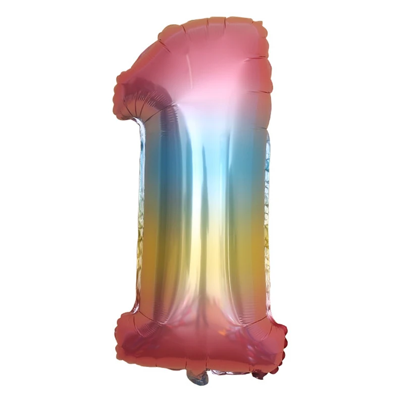 Фольгированные воздушные шары с градиентом 32 дюйма в форме цифр Цифровой шар на