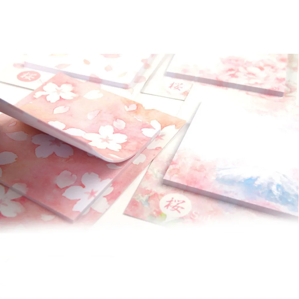 

Romantic Cherry Notes Sticky Paper Lovely Message Notes Notepad Writing Pads For Gift School Supplies Stationery (Cherry Blossom