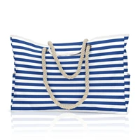 oxford cloth beach bags in summer 2021 blue and white stripe womens bag shoulder handbags for women 2021 geometric designs
