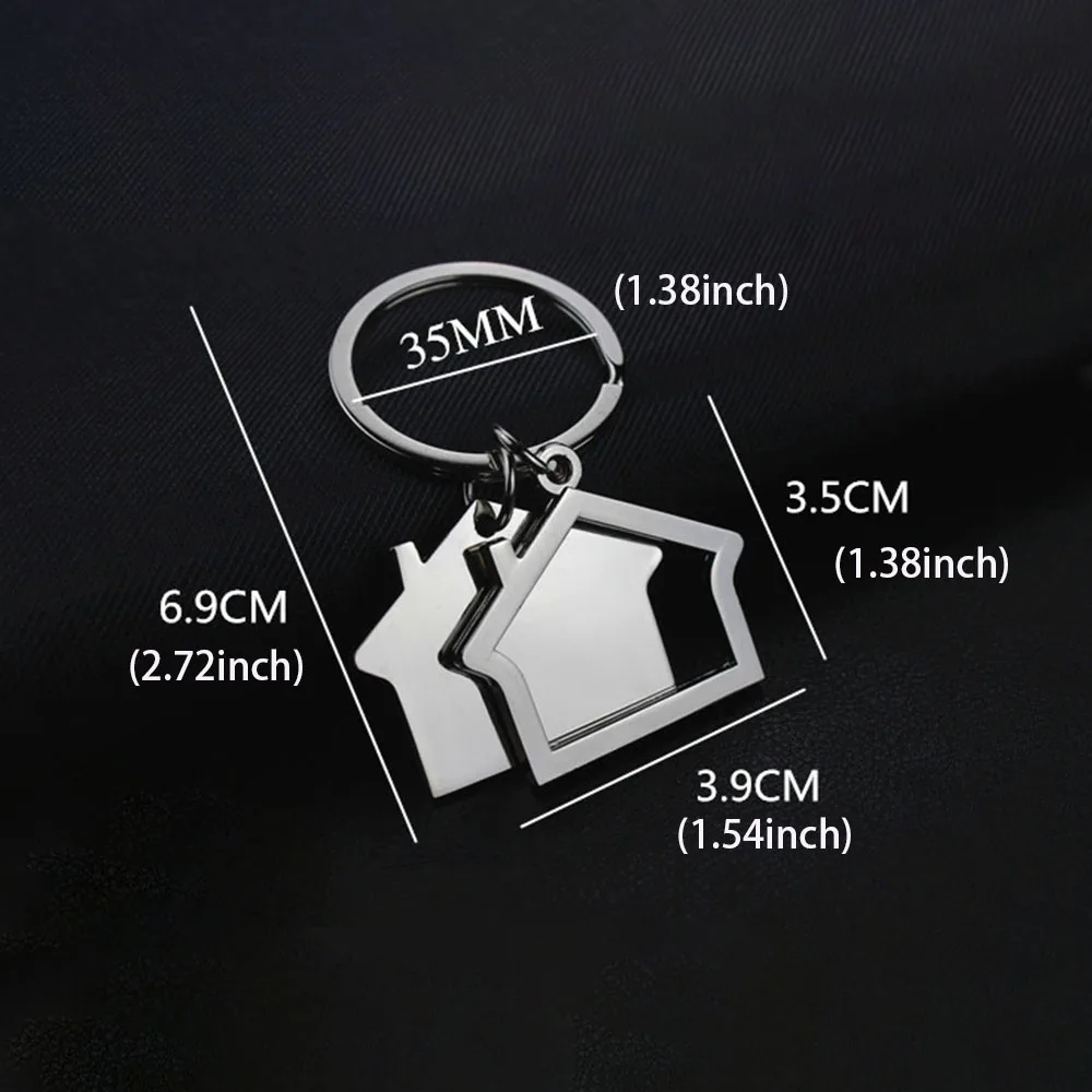 

Modern House Home Keychain Metal Hollow Out Keyring For Women Bag Car Unisex Gift Lovers Jewelry Valentine's Day Gift