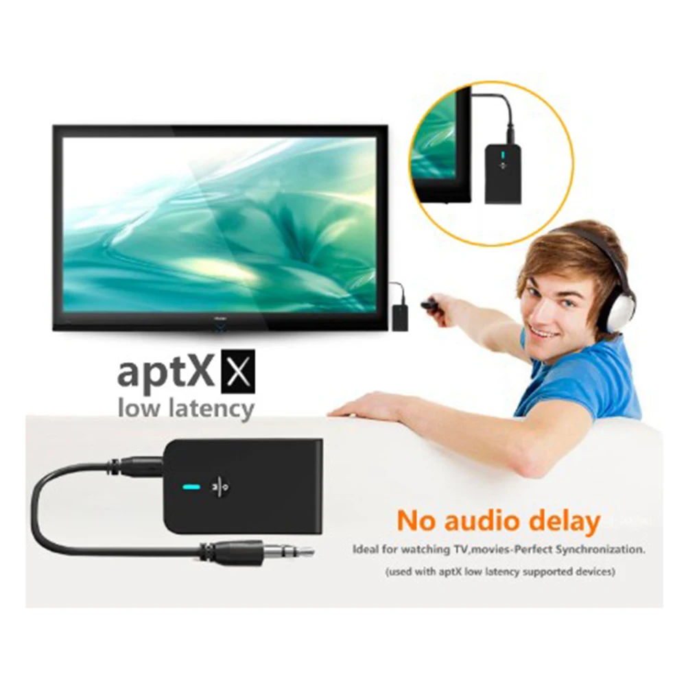 

Headphones Audio Adapter Built-in battery 2in1 Wireless 5.0 Transmitter