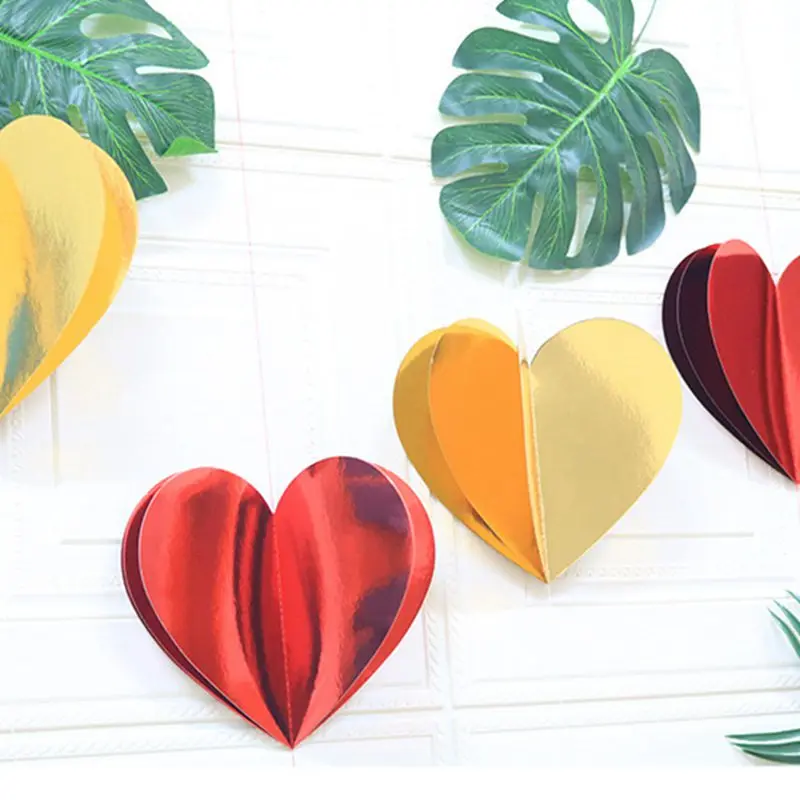 Зеркальное 3D стерео украшение для вечевечерние НКИ в виде цветка любви свадьбы