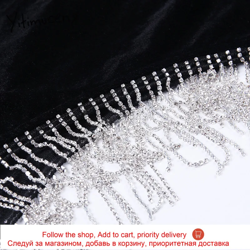 

Yitimuceng Sexy Asymmetrical Off The Shoulder Spliced DressTassel Pencil Red Club Spring Autumn 2021 Long Sleeve Dresses New