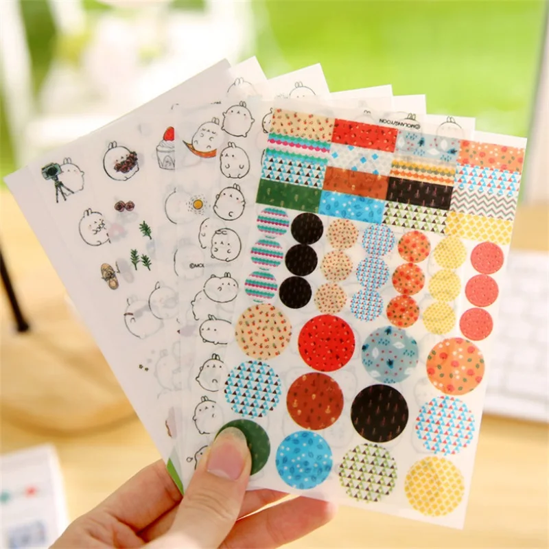 Креативные прозрачные кавайные наклейки из ПВХ милый кролик фото альбом для